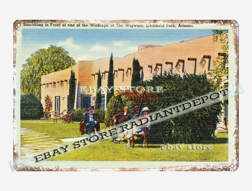 Tin sign 1930s 40s wickiups - tin,